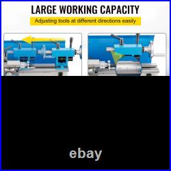 7X14 Mini Precision Wood Lathe 550W Metal Bench Lathe Turning Machine