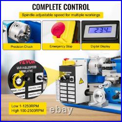 7X14 Mini Precision Wood Lathe 550W Metal Bench Lathe Turning Machine