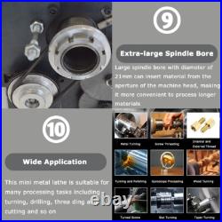 7x 12 Precision Mini Metal Bench Lathe Metric/Inch Universal Thread WM180V