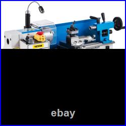 7x12 Precision Mini Metal Lathe, 550W Variable Speed 50-2500 RPM with Lamp
