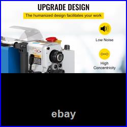 7x12 Precision Mini Metal Lathe, 550W Variable Speed 50-2500 RPM with Lamp