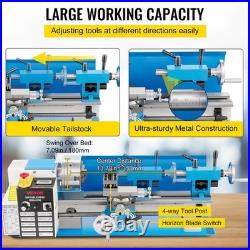 7x14 550W metal&wood lathe bench turning machine precision mini adjustable