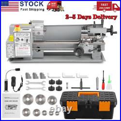 7x14 Digital Mini Metal Lathe Metalworking DIY Processing Variable Speed Bench