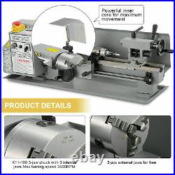 7x14 Digital Mini Metal Lathe Metalworking DIY Processing Variable Speed Bench