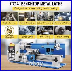 7x14 Mini Metal Lathe 550W Benchtop Precision Turning Machine Threading Drilling