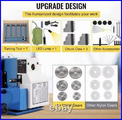 7x14 Mini Metal Lathe 550W Benchtop Precision Turning Machine Threading Drilling