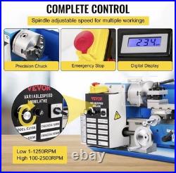 7x14 Mini Metal Lathe 550W Benchtop Precision Turning Machine Threading Drilling