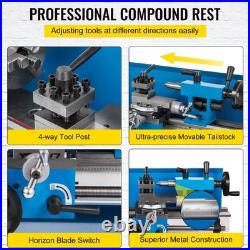 7x14 Mini Metal Lathe 550W Variable 50-2500 RPM Nylon Gear with