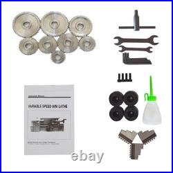 7x14 Mini Metal Lathe Bench Teaching Lathe Brushless Motor Machine Bench