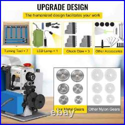 7x14 Mini Metal Lathe Machine Benchtop Digital 550W Variable Speed witha Lamp 7x14 Mini Metal Lathe Machine Benchtop Digital 550W Variable Speed witha Lamp