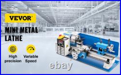 7x14 Mini Metal Lathe Machine Benchtop Digital 550W Variable Speed witha Lamp