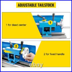 7x14 Mini Metal Lathe Machine Benchtop Digital 550W Variable Speed witha Lamp