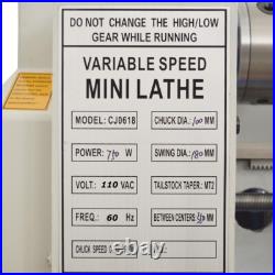 7x14 Precision Metal Lathe Brushless Motor Mini Metalworking Machine 110V