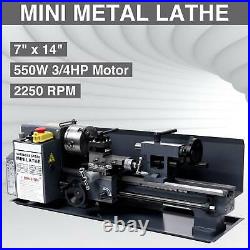 7x14Mini Metal Lathe Machine 550W Variable Speed 2250 RPM 3/4HP New