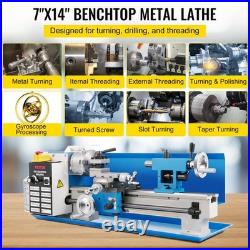 7x14in Mini Lathe 550W Precision Wood Metal Bench Machine Easy to Use