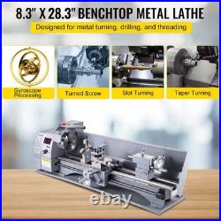 8.3in x 28.3in Mini Metal Lathe with 750W Motor and Variable Speed
