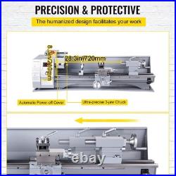 8.3in x 28.3in Mini Metal Lathe with 750W Motor and Variable Speed 8.3in x 28.3in Mini Metal Lathe with 750W Motor and Variable Speed