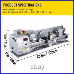 8.3in x 28.3in Mini Metal Lathe with 750W Motor and Variable Speed