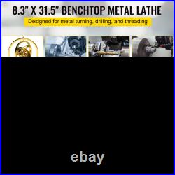8.3x31.5 Metal Lathe 850W Brushless, 2500 RPM Variable Speed Mini Lathe Machine