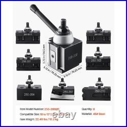 8 Pcs Quick Change Tool Post Set for 10-15 Mini Metal Lathe