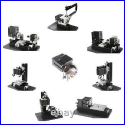 8 in 1 Mini Metal Motorized Lathe Milling Drilling Sanding Machine US 100-240V