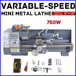 8 x 16 750W Variable-Speed Mini Metal Lathe Bench Top Digital TOP