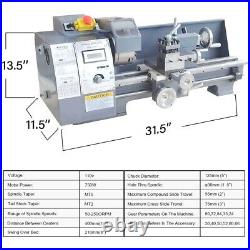 8''x 16'' Mini Metal Lathe Bench 750W Variable-Speed Woodworking 50-2500RPM