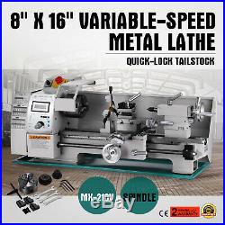 8 x 16Variable-Speed Mini Metal Lathe Bench Top Digital RPM 750W