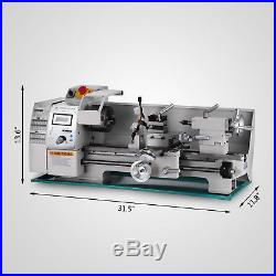 8 x 16Variable-Speed Mini Metal Lathe Bench Top Digital RPM 750W