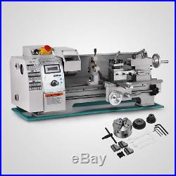 8 x 16Variable-Speed Mini Metal Lathe Bench Top Digital RPM 750W