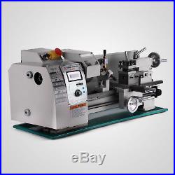 8 x 16Variable-Speed Mini Metal Lathe Bench Top Digital RPM 750W