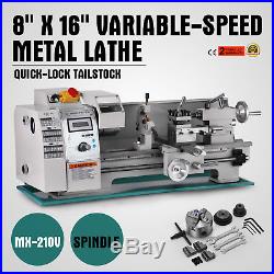 8 x 16Variable-Speed Mini Metal Lathe Tooling Digital RPM Spindle DC Motor