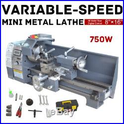 8''x16'' 750W 110V High Precision Mini Digital Metal Lathe Variable Speed