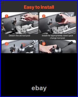 8PC Wedge Type Quick Change Tool Post Set for 6-12 Inch Mini Metal Lathe 8PC Wedge Type Quick Change Tool Post Set for 6-12 Inch Mini Metal Lathe