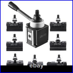 8PC Wedge Type Quick Change Tool Post Set for 6-12 Inch Mini Metal Lathe 8PC Wedge Type Quick Change Tool Post Set for 6-12 Inch Mini Metal Lathe