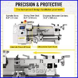 8X14 Mini Metal Lathe Variable Speed Metalworking Machine 2250 RPM