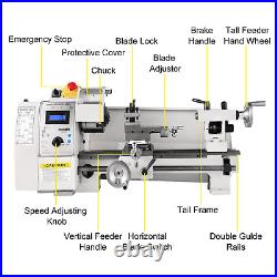 8X14 Mini Metal Lathe Variable Speed Metalworking Machine 2250 RPM