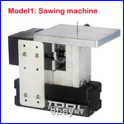8in1 DIY Tools Mini Wood Metal Lathe Wire Sawing Machine Mill Driller Sander 60W