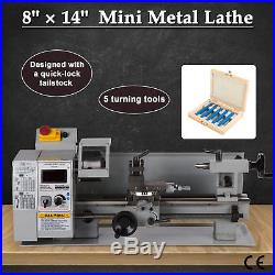 8x 14 Digital Metal Turning Mini Lathe Machine Automatic Metal Wood Milling