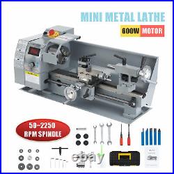 8x14 2500rpm Mini Lathe Benchtop Cutter w 600W Motor for Metal & Woodworking