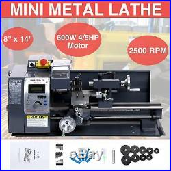 8x14 600W Variable-Speed Mini Metal Lathe Bench Top Digital With5 Turning Tools