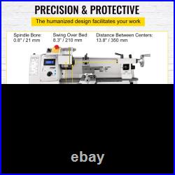 8x14 Mini Metal Lathe 650W, 2250 RPM Variable Speed Precision Metal Lathe