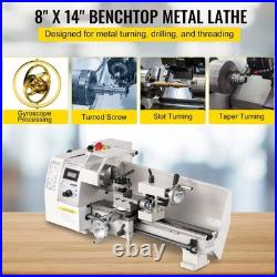8x14in 650W 2250RPM Variable Speed Mini Metal Lathe for Turning & Milling