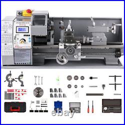 8x16 Mini Metal Lathe with 9 Cutters & 2 Chucks Metal Turning Benchtop