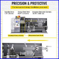 8x16 Mini Metal Lathe with 9 Cutters & 2 Chucks Metal Turning Benchtop