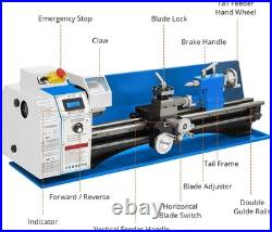 8x30 Metal Lathe Variable Speed Metalworking Machine 750W 2500 RPM With Box