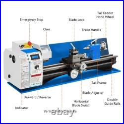 9x24 Mini Metal-Lathe Machine Variable Speed Lathe 1100W Metal Working 2250RPM