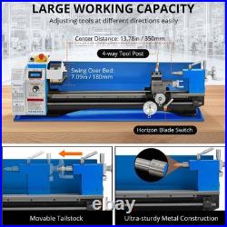 9x24 Mini Metal-Lathe Machine Variable Speed Lathe 1100W Metal Working 2250RPM