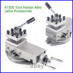 AT300 CNC Mini Metal Lathe Machine Tool Holder Metalworking Tool 80mm Silver New