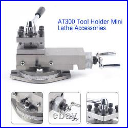 AT300 Lathe Tool Holder Mini Lathe Accessories Metal Change Lathe Assembly